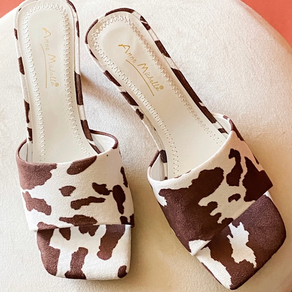 Cow Print Heels